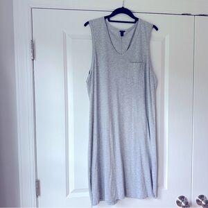 J.Crew Sleeveless Gray Cotton Dress or cover-up, Size L-XL